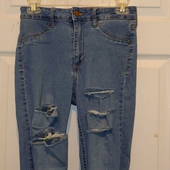 Distressed skinny ankle  jeans Sz 28 - Picture 3 of 7